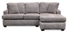 Made in Canada Luxe 2-Piece Right-Facing Fabric Sectional with Removable Cushions - Zaftig Dove Grey