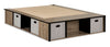 Everley Platform Bed with Built-in Storage & Baskets, Two-Tone - Full Size