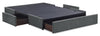 Amos Charcoal Upholstered Storage Bed Base - Queen