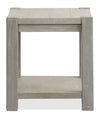 Clifford 22” Contemporary Solid Wood End Table with Shelf - Calico Grey