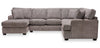 Luxe 3-Piece Left-Facing Sectional - Zaftig Dove