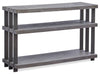 Eldridge 48\" Modern Sofa Table with Shelf - Weathered Grey with Metal and Wood