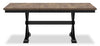 Raven Dining Table, 60-78\"W Self-Storing Butterfly Leaf Extension - Two-Tone Black & Brown