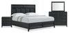 Casa 6-Piece King Bedroom Set - Black