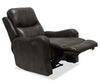 Elli 32\" Faux Leather Swivel Glider Power Reclining Chair – Grey