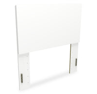Riley Panel Bed with Headboard & Frame for Kids, Made in Canada, White - Twin Size