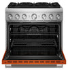 KitchenAid 5.1 Cu. Ft. Dual Fuel Range with No Preheat Air Fry – Scorched Orange - KFDS936SSC