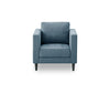 Metro 32\" Fabric Chair with Tufted Seat Cushion and Reversible Back Cushion - Denim Blue