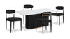 Capri 5-Piece Dining Set - Black