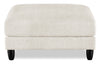 Lounge Modular 40\" Chenille Fabric Ottoman – Beige