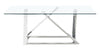 Briar 47\" Modern Glass Top Coffee Table - Silver