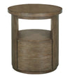 Eldon 22” Modern Round Solid Wood End Table with Storage - Porpoise