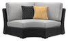 Jasper Patio Curved Corner Chair - Black