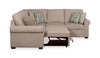 Scott Living Haven 3-Piece Left-Facing Taupe Chenille Fabric Sleeper Sectional