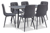 Arlo 7-Piece Dining Set - Charcoal
