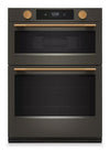 KitchenAid 30\" Smart Electric Combo Wall Oven with Cooking Camera - Black Ore - KOEC930SBE