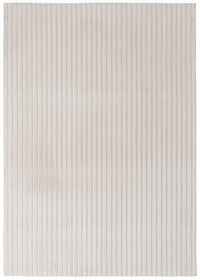 Dream Step Memory Foam Channel Ivory Faux Fur Area Rug - 7' x 10'