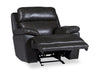 Sorrento 42\" Black Genuine Leather Power Reclining Chair with USB Port