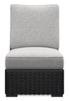 Jasper Patio Armless Chair - Black