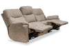 Canadian Made Dawson 87\" Fabric Power Reclining Sofa with USB Port and Accent Pillows - Beige