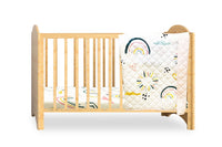 Luna 3-Piece Crib Bedding Set - White and Pink