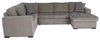 Legend 4-Piece Right-Facing Chenille Sleeper Sectional - Platinum