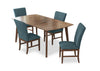 Rain 5-Piece Rectangle Dining Set - Blue