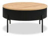 Trove 29.72\" Coffee Table with Sliding Top and Storage - Black