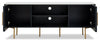 Capri 60” Modern TV Stand with White Sintered Stone Top, Storage and Cable Management for TVs