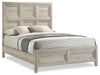 Lara Panel Bed with Headboard & Frame, Antique Grey - Queen Size