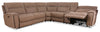 Newport 6-Piece Faux Suede Power Reclining Sectional – Taupe