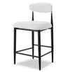 Capri Boucle Fabric Counter Stool - White