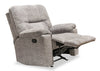 Canadian Made Fynn 40\" Dove Grey Chenille Fabric Glider Reclining Chair