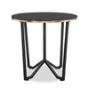 Xander Round Glass End Table - Black