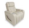 Zen 40\" Apricot Faux Leather Power Reclining Massage Chair with Power Headrest and Heated Seat