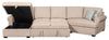 Scott Living Haven 3-Piece Right-Facing Chenille Fabric Cuddler Sleeper Sectional with Storage - Taupe