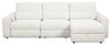 Scott Living Elevate Modular 115\" Chenille Fabric Right-Facing 3-Piece Sectional with Chaise - Beige