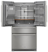 KitchenAid 26 Cu. Ft. 4-Door Refrigerator with FreshChill™ Drawer - KRMF536RPS