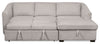 Envy 2-Piece Right-Facing Chenille Fabric Sleeper Sectional with Storage Chaise - Fog Grey