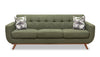 Freeman Linen-Look Fabric Sofa - Avocado