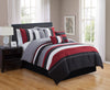Puno 7 Piece Comforter Set In Queen In Color Red