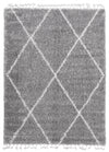 Helma Losange Light Grey Shag 3'11\" X 5'11\" Area Rug