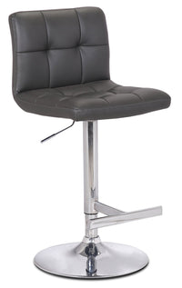 Cruz Barstool with Swivel & Adjustable Seat, Vegan Leather Fabric, 24-33