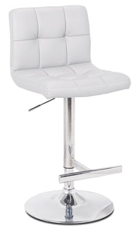Cruz Barstool with Swivel & Adjustable Seat, Vegan Leather Fabric, 24-33