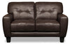Curt Genuine Leather Loveseat - Brown