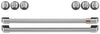 Café Electric Range Brushed Stainless Steel Knobs and Handles Set - CXFCEHKPMSS