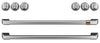Café Gas Range Brushed Stainless Steel Knobs and Handles Set - CXFCGHKPMSS