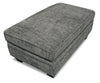 Febe Chenille Ottoman - Charcoal