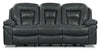 Leo Leath-Aire® Fabric Reclining Sofa - Grey