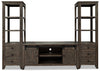 Madison Barn-Door 3-Piece Entertainment Centre with 60\" TV Opening – Brown